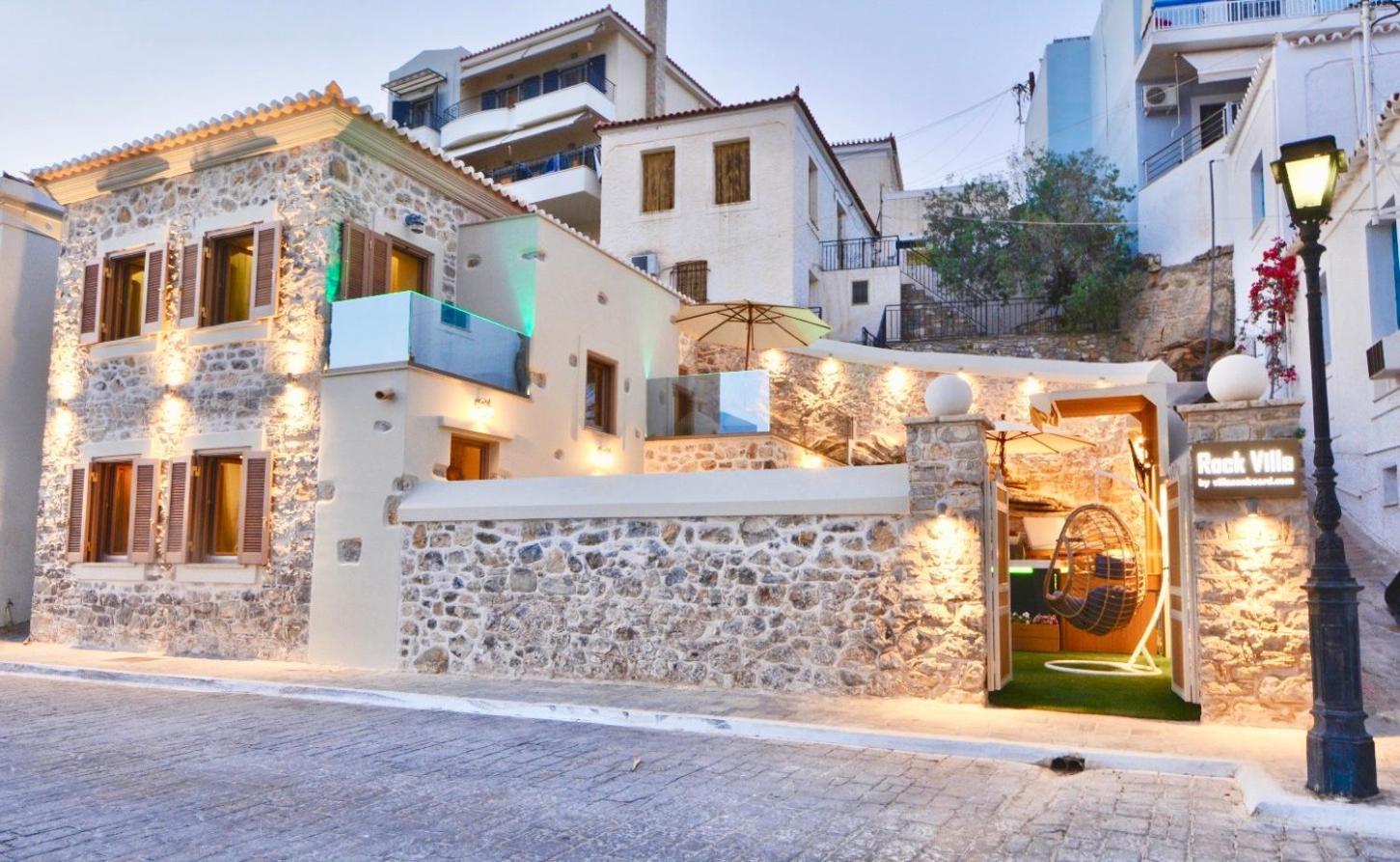 Villasonboard Rock Villa 3 Bed, 3 Bath, Jacuzzi, Seaside 에르미오니 외부 사진